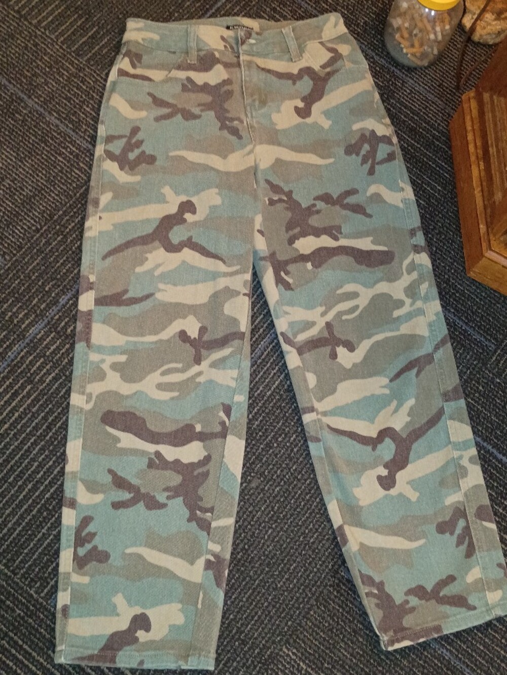 Woman's Flamingals Skinny Camouflage Jeans
